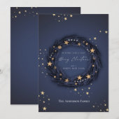 Weihnachten Elegant Blauer Kranz (Vorne/Hinten)