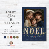 Weihnachten Elegant Blue Foto Weihnachten Karte