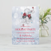 Weihnachten Elegant Chic Einladung (Stehend Vorderseite)