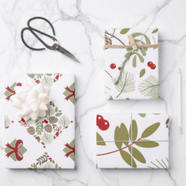 Weihnachten, elegant. geschenkpapier set