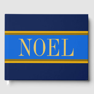 WEIHNACHTEN Elegant Royal Blue Navy Weihnachtsstre Gästebuch