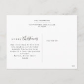 Weihnachten Elegant & rustikal Botanischer Rahmen  (Rückseite)