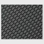 Weihnachten elegant Schwarz-Weiß Geschenkpapier (Flach)