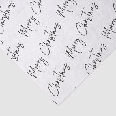 Weihnachten Elegant Schwarz-weiß handschriftlich M Seidenpapier (Ausschnitt)