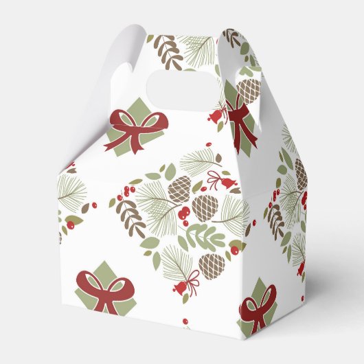 Weihnachten, elegant, Winter. Geschenkschachtel (Rückseite)