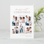 Weihnachten Elegante 6 Foto Collage (Stehend Vorderseite)