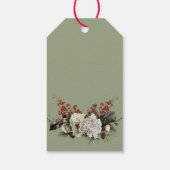 Weihnachten Elegante Blumenfamilie Name Geschenkanhänger (Rückseite)