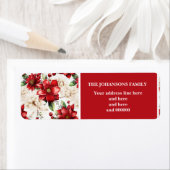 Weihnachten Elegante Blumengrün-Muster-Adresse (Insitu)