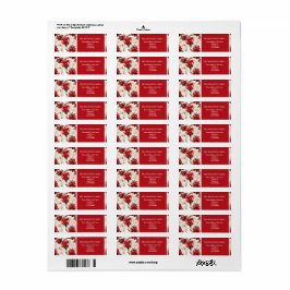 Weihnachten Elegante Blumengrün-Muster-Adresse