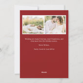 Weihnachten Elegante Foto Collage Urlaubskarte (Rückseite)