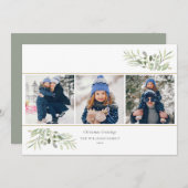 Weihnachten Elegante Grün Blumen Moderne Moderne 3 (Vorne/Hinten)