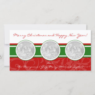 Weihnachten Elegante Holiday Foto Cards