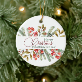 Weihnachten Elegante Wasserfarbe Keramik Ornament