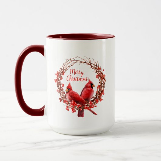 Weihnachten Eleganter festlicher Roter Kardinal Ur Tasse (Links)
