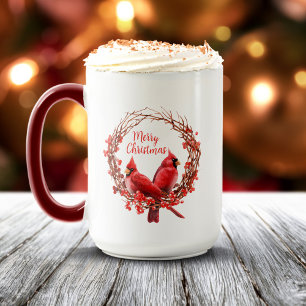 Weihnachten Eleganter festlicher Roter Kardinal Ur Tasse