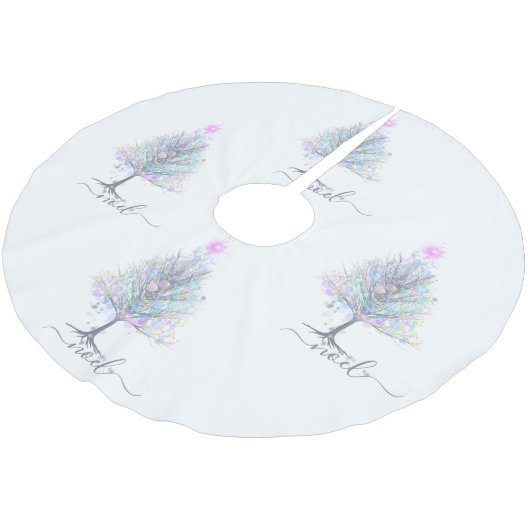 Weihnachten eleganter Pasta-Weihnachtsbaum Polyester Weihnachtsbaumdecke (Schrägansicht)