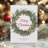 Weihnachten Eleganter Roter Garten Urlaub Karte