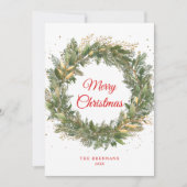 Weihnachten Eleganter Roter Grüner Kranz (Vorderseite)