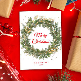 Weihnachten Eleganter Roter Grüner Kranz