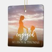 Weihnachten Elegantes Foto Einfach Minimalistisch Keramikornament (Links)