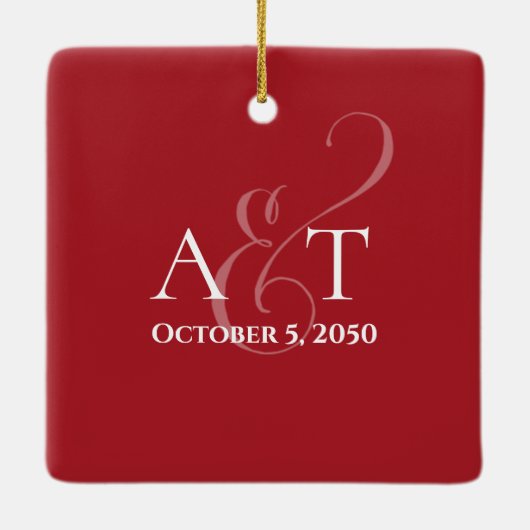 Weihnachten Elegantes Foto Einfach Minimalistisch Keramikornament (Rückseite)