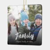 Weihnachten Elegantes Foto Einfache Kalligrafie Keramikornament (Links)