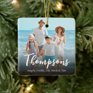 Weihnachten Elegantes Foto Einfache Kalligrafie Keramikornament