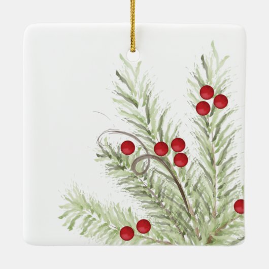 Weihnachten Elegantes Foto Mr. and Mrs Simple Keramikornament (Rückseite)