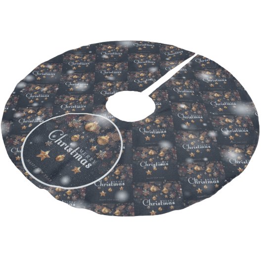 Weihnachten Elegantes Geschenk Polyester Weihnachtsbaumdecke (Schrägansicht)