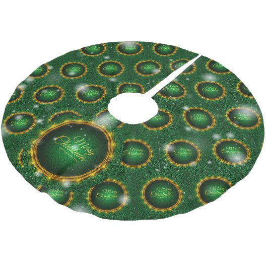 Weihnachten Elegantes Geschenk Polyester Weihnachtsbaumdecke (Schrägansicht)