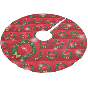 Weihnachten Elegantes Geschenk Polyester Weihnachtsbaumdecke