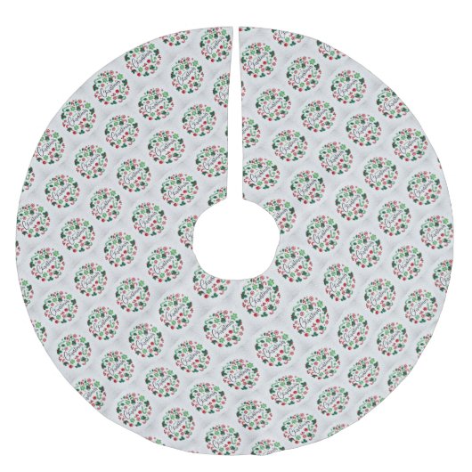 Weihnachten Elegantes Geschenk Polyester Weihnachtsbaumdecke (Vorderseite)