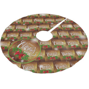 Weihnachten Elegantes Geschenk Polyester Weihnachtsbaumdecke