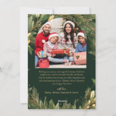 Weihnachten Elegantes grünes botanisches Modernes  (Rückseite)