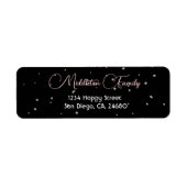 Weihnachten Elegantes Schwarz-weißes Label (Vorne)