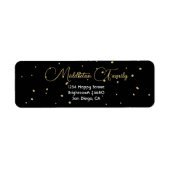 Weihnachten Elegantes Schwarzes Gold Label (Vorne)