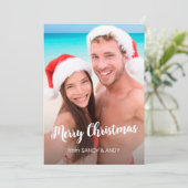 Weihnachten Elegantes Script 2 Side Design Foto (Stehend Vorderseite)