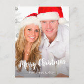 Weihnachten Elegantes Script Foto 2 Seitendesign (Vorderseite)