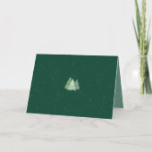 Weihnachten Elegantes Skript Geschäft-Logo Grün Go (Rückseite)