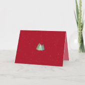 Weihnachten Elegantes Skript Geschäft-Logo Rot Gol (Rückseite)