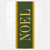 WEIHNACHTEN Eleganwald Grünbraune Streifen Fleecedecke (Vorderseite)