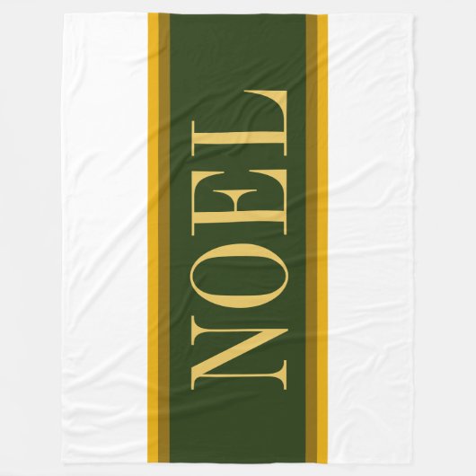 WEIHNACHTEN Eleganwald Grünbraune Streifen Fleecedecke (Vorderseite)