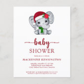 Weihnachten Elephant Baby Dusche Einladung (Vorderseite)