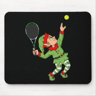 Weihnachten Elf Tennis Spaß Jungen Mädchen Kinder Mousepad