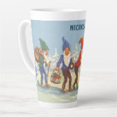 Weihnachten, Elfen im Schneewald Winter Milchtasse (Linke Ecke)