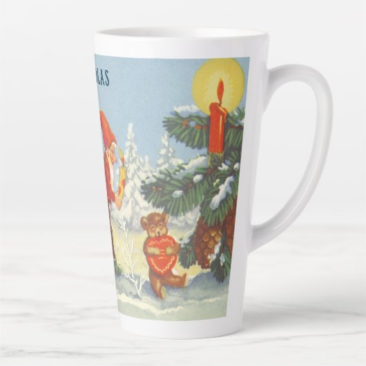 Weihnachten, Elfen im Schneewald Winter Milchtasse (Rechts)