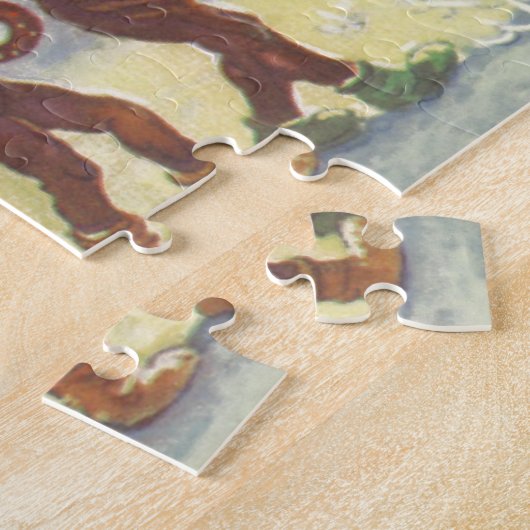 Weihnachten, Elfen im Schneewald Winter Puzzle (Seite)