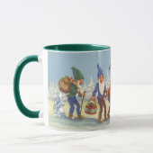 Weihnachten, Elfen im Schneewald Winter Tasse (Links)