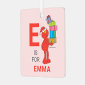 Weihnachten Elmo Personalisiertes Foto Ornament Aus Metall (Vorderseite links)