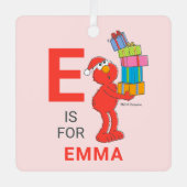 Weihnachten Elmo Personalisiertes Foto Ornament Aus Metall (Vorderseite)